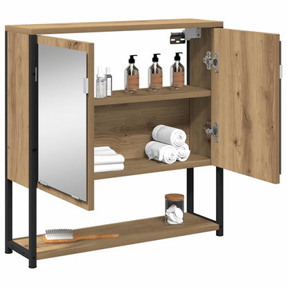 Mobiletto per specchio Rovere artigianale 60 x 16 x 60 cm