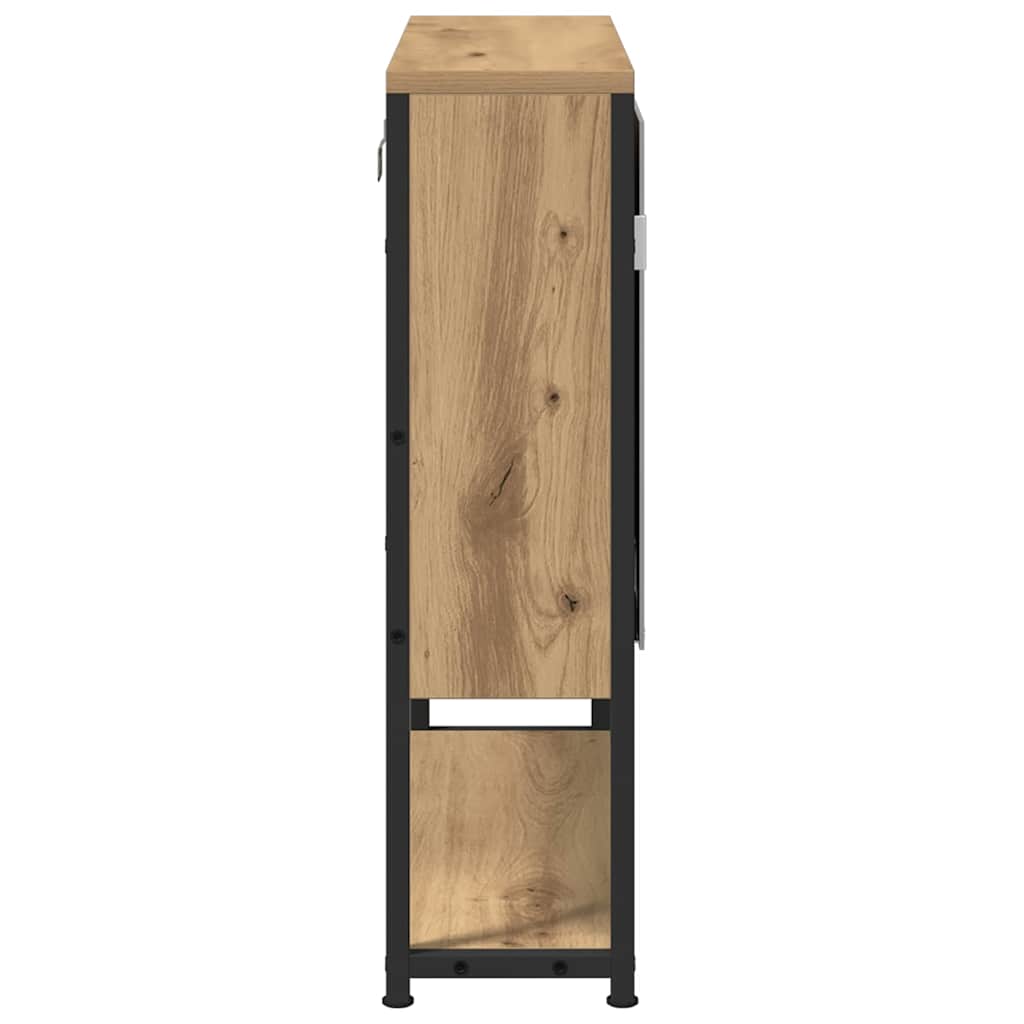 Mobiletto per specchio Rovere artigianale 60 x 16 x 60 cm | homemem39
