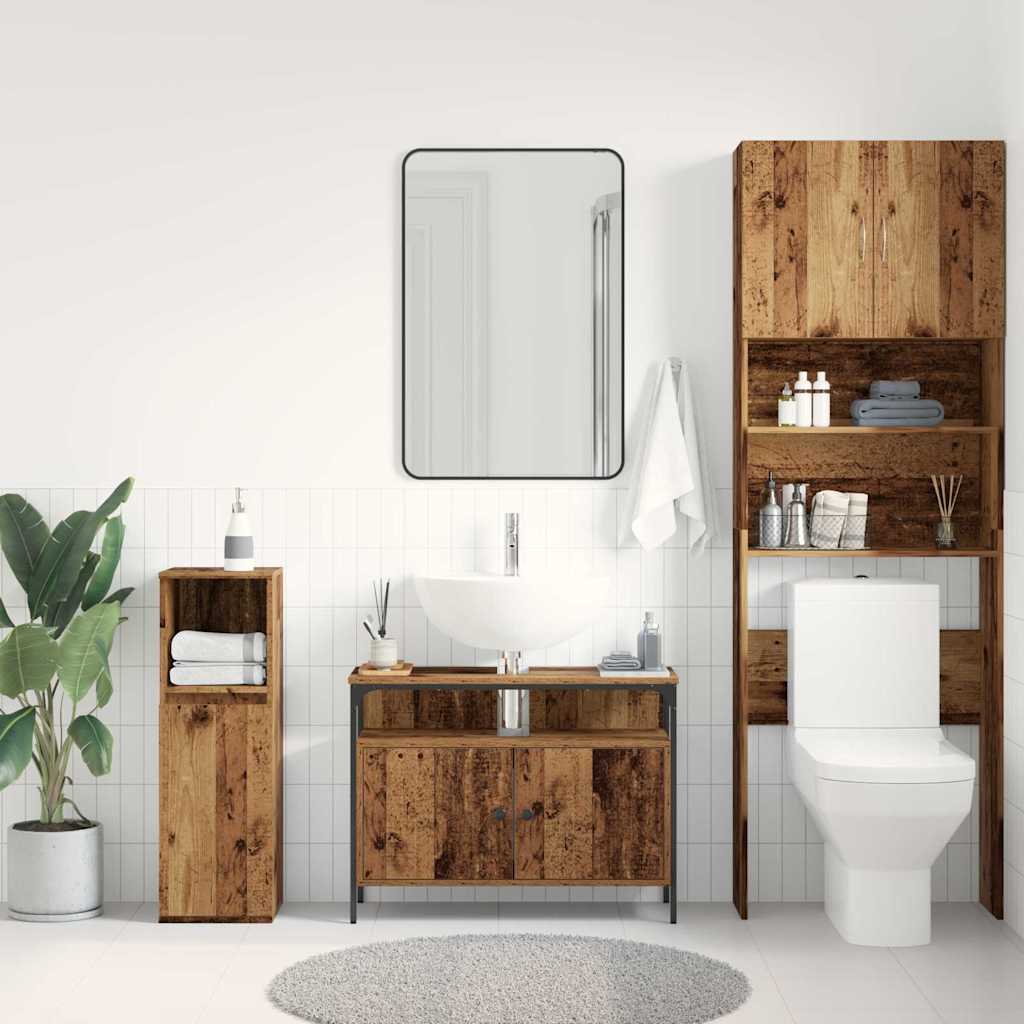 Armadio per Lavabo da Bagno Legno vecchio 80 x 30 x 60 cm | homemem39