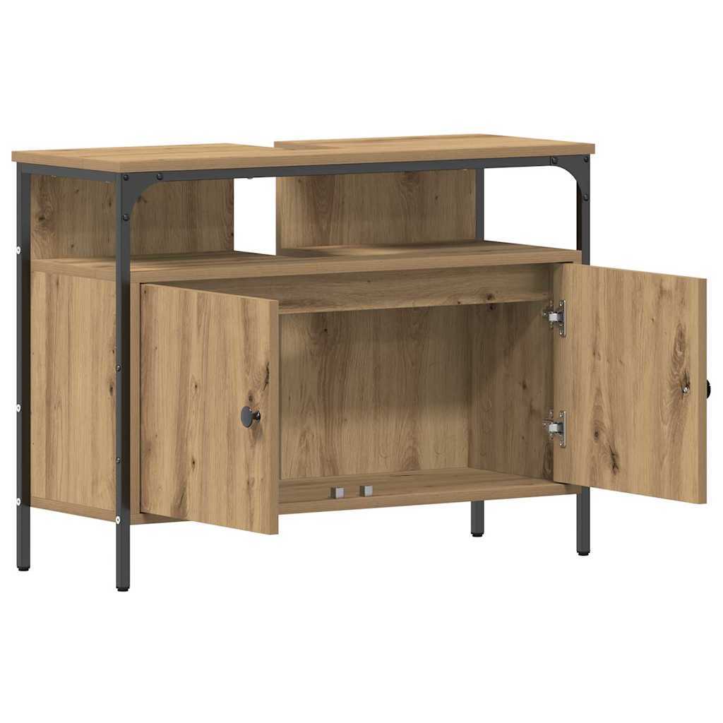 Armadio per Lavabo da Bagno rovere artigianale 80 x 30 x 60 cm | homemem39