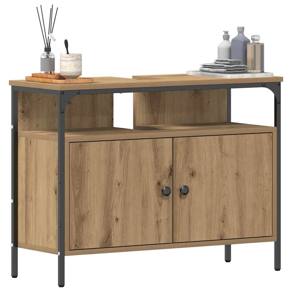 Armadio per Lavabo da Bagno rovere artigianale 80 x 30 x 60 cm | homemem39