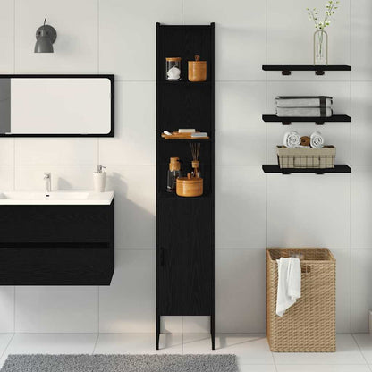 Mobile da Bagno Rovere nero 33 x 33 x 185,5 cm | homemem39