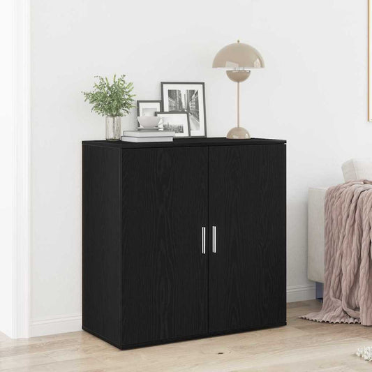 Credenza Rovere nero 79 x 38 x 80 cm Legno multistrato