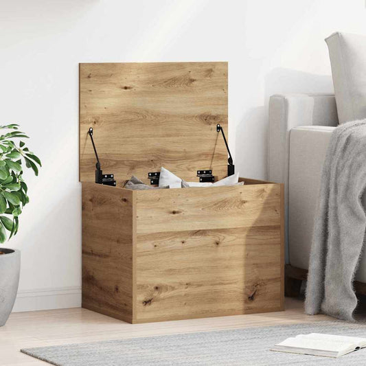 Scatola di Stoccaggio rovere artigianale 60 x 42 x 46 cm