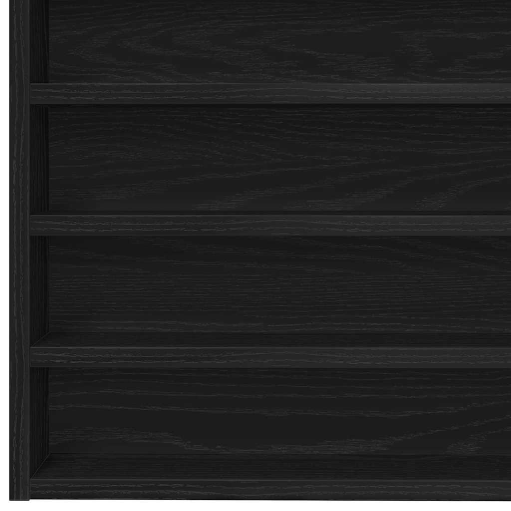 Vetrina Rovere Nero 100 x 8,5 x 50 cm Legno multistrato