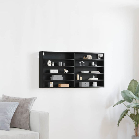 Vetrina Rovere Nero 100 x 8,5 x 50 cm Legno multistrato | homemem39