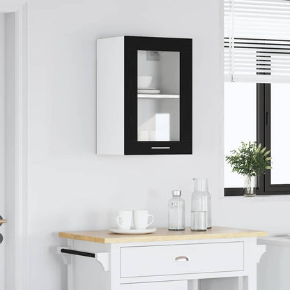 Mobile pensile in vetro rovere Nero 40x31x60 cm in Legno Multistrato | homemem39