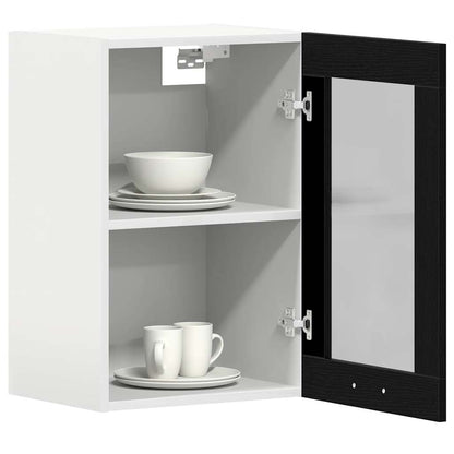 Mobile pensile in vetro rovere Nero 40x31x60 cm
