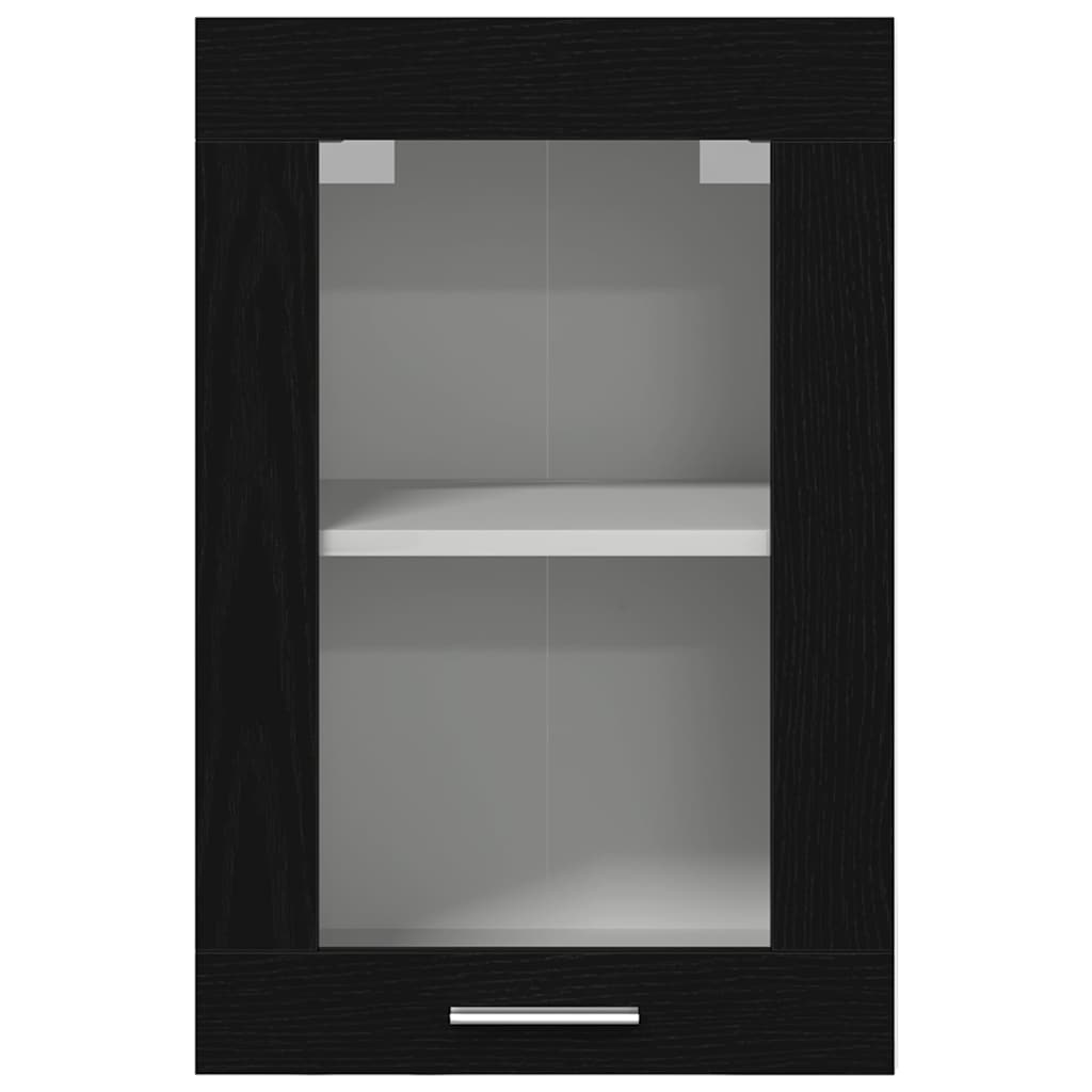 Mobile pensile in vetro rovere Nero 40x31x60 cm in Legno Multistrato | homemem39