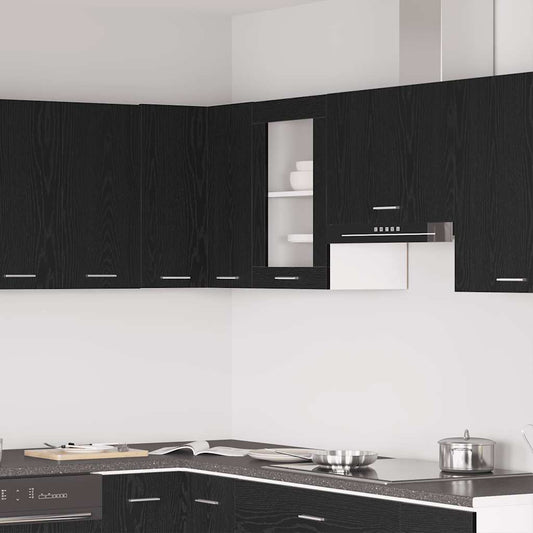 Mobile pensile in vetro rovere Nero 40x31x60 cm in Legno Multistrato | homemem39