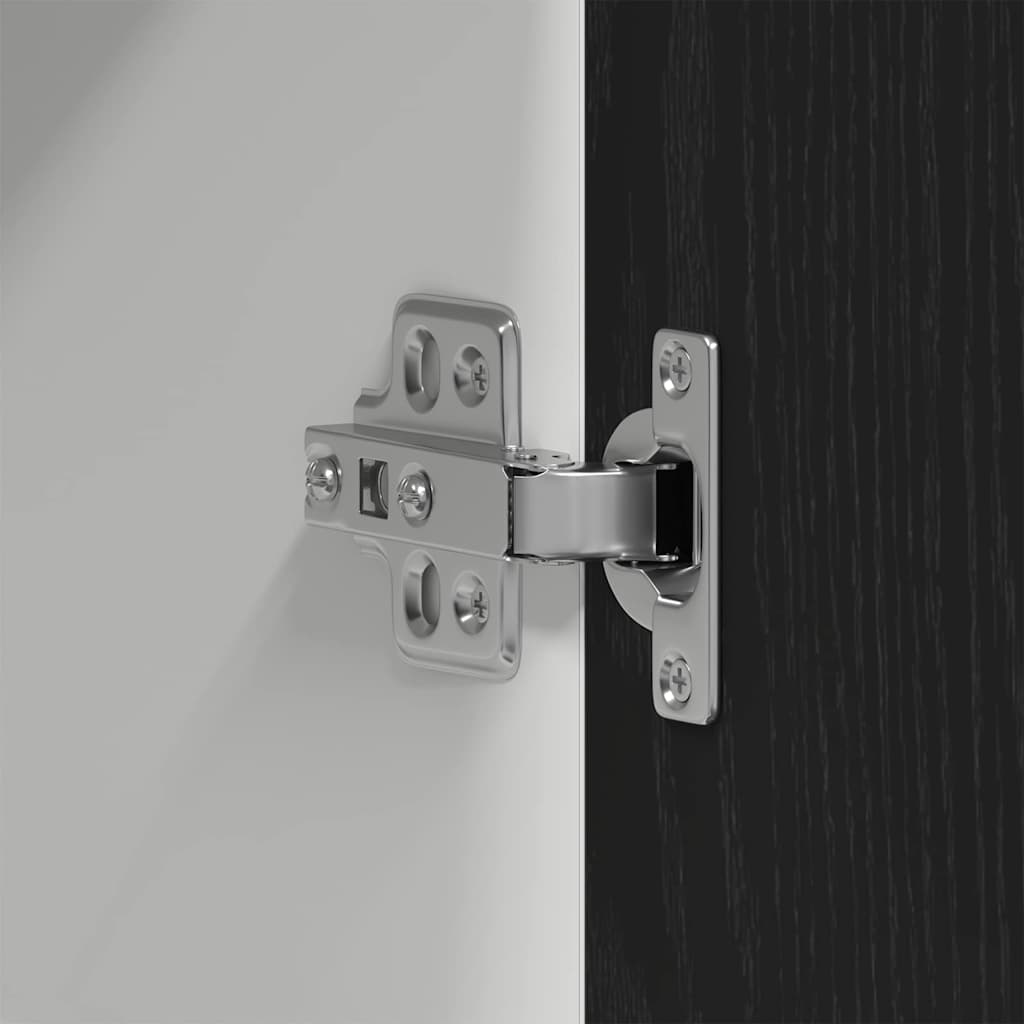 Armadio pensile Rovere nero 80 x 31 x 60 cm Legno multistrato