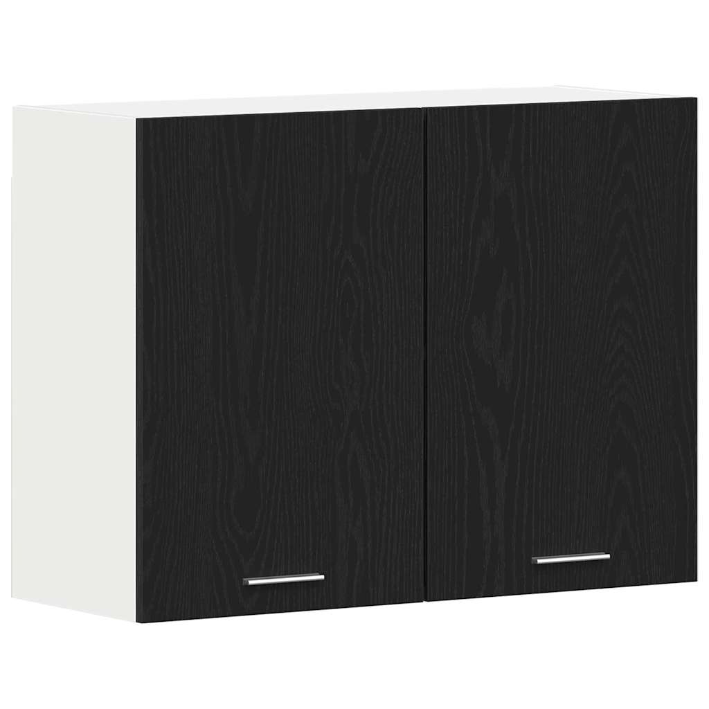 Armadio pensile Rovere nero 80 x 31 x 60 cm Legno multistrato