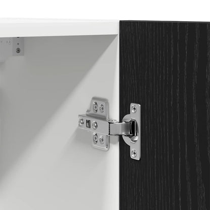Armadio pensile Lyon 2 pz Rovere Nero Legno ingegnerizzato