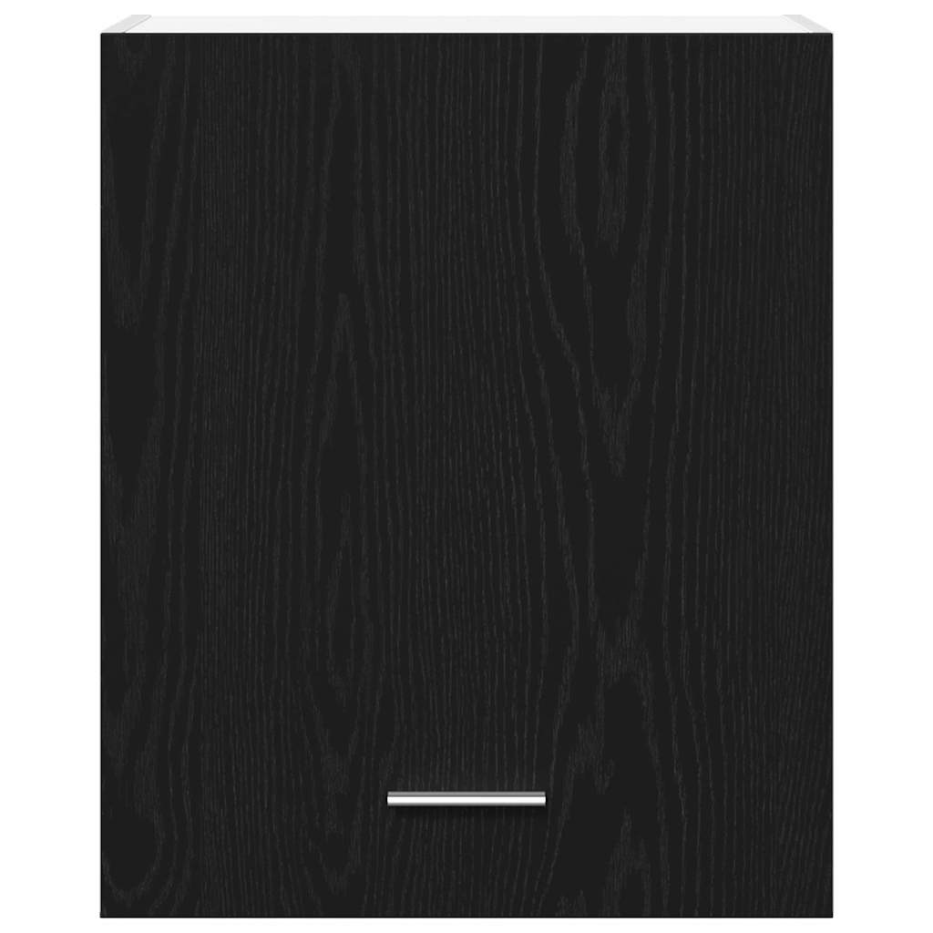 Armadi appesi con porta 2 pcs Rovere nero 100 x 31 x 60 cm
