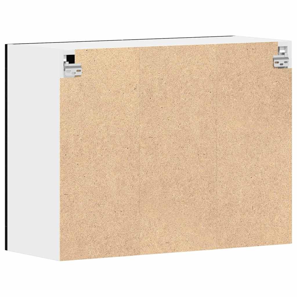 Armadietto di vetro appeso Rovere nero 80 x 31 x 60 cm