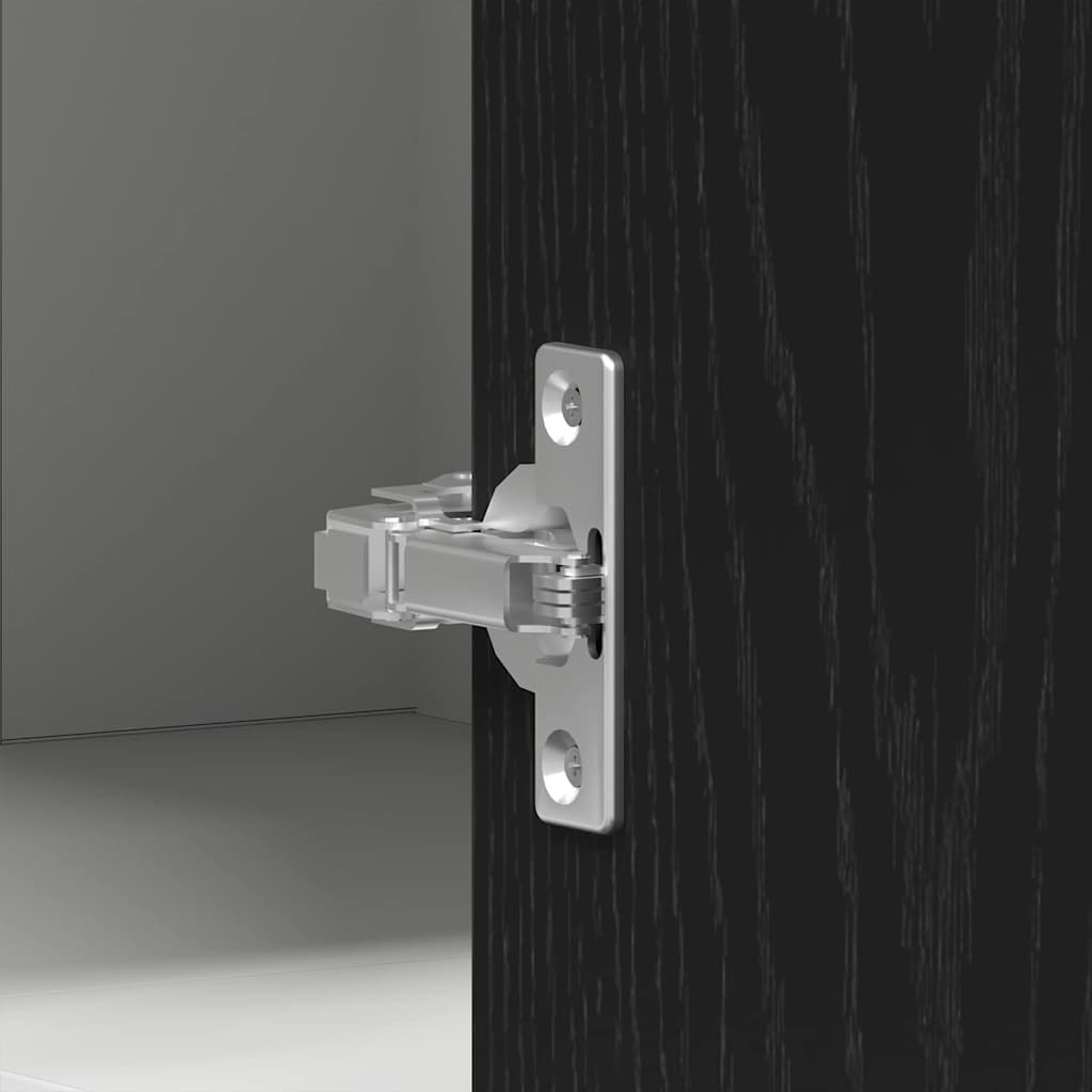 Armadietto angolare appeso Rovere nero 57 x 57 x 60 cm