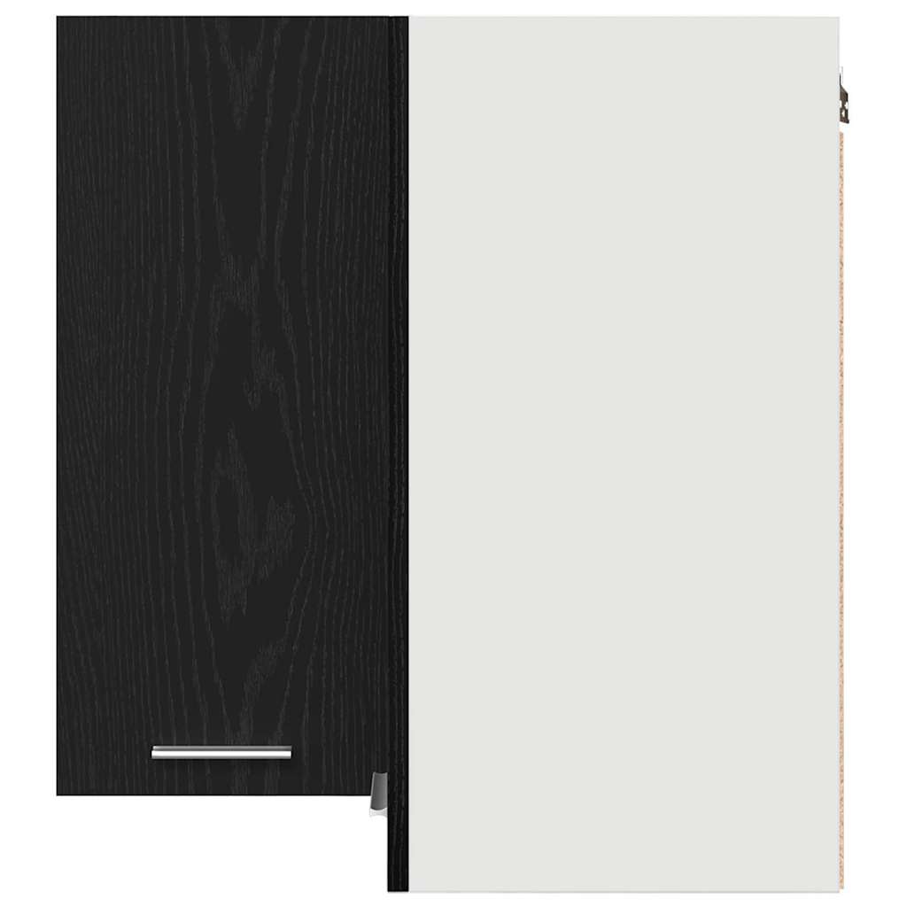 Armadietto angolare appeso Rovere nero 57 x 57 x 60 cm