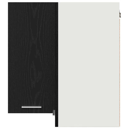 Armadietto angolare appeso Rovere nero 57 x 57 x 60 cm