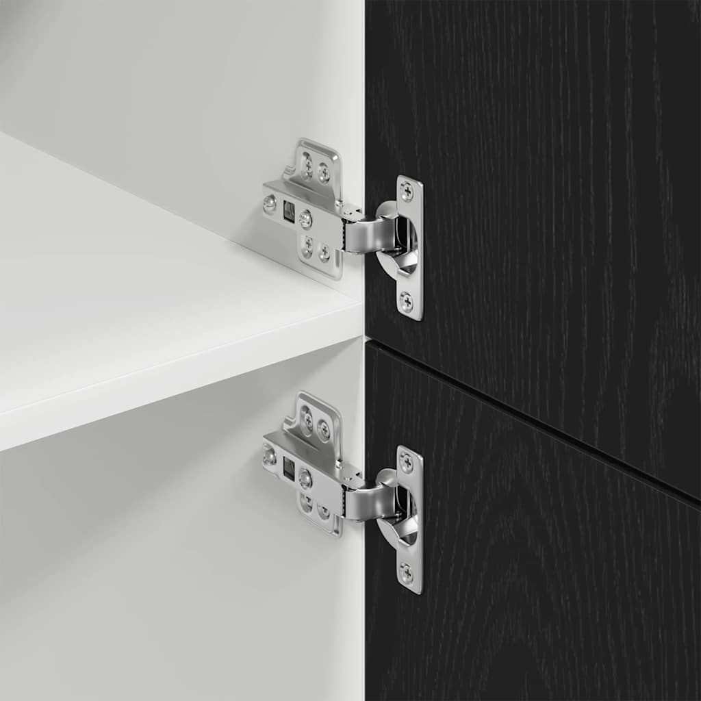 Armadietto per frigorifero Rovere nero 60 x 57 x 207 cm