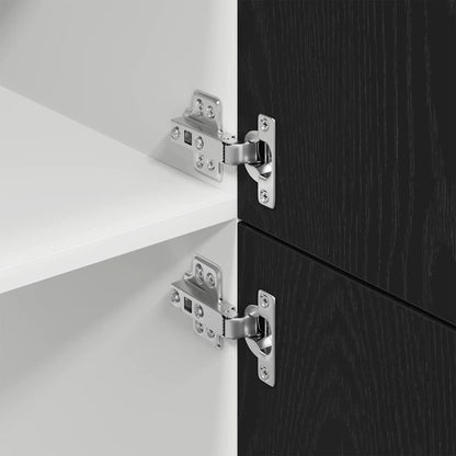 Armadietto per frigorifero Rovere nero 60 x 57 x 207 cm