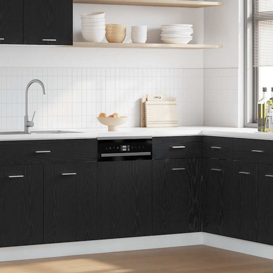 Pannello Lavastoviglie “Lyon” Rovere Nero 45x1,5x67 cm - homemem39