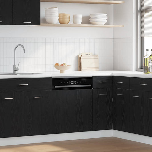 Pannello Lavastoviglie “Lyon” Rovere Nero 60x1,5x67 cm - homemem39
