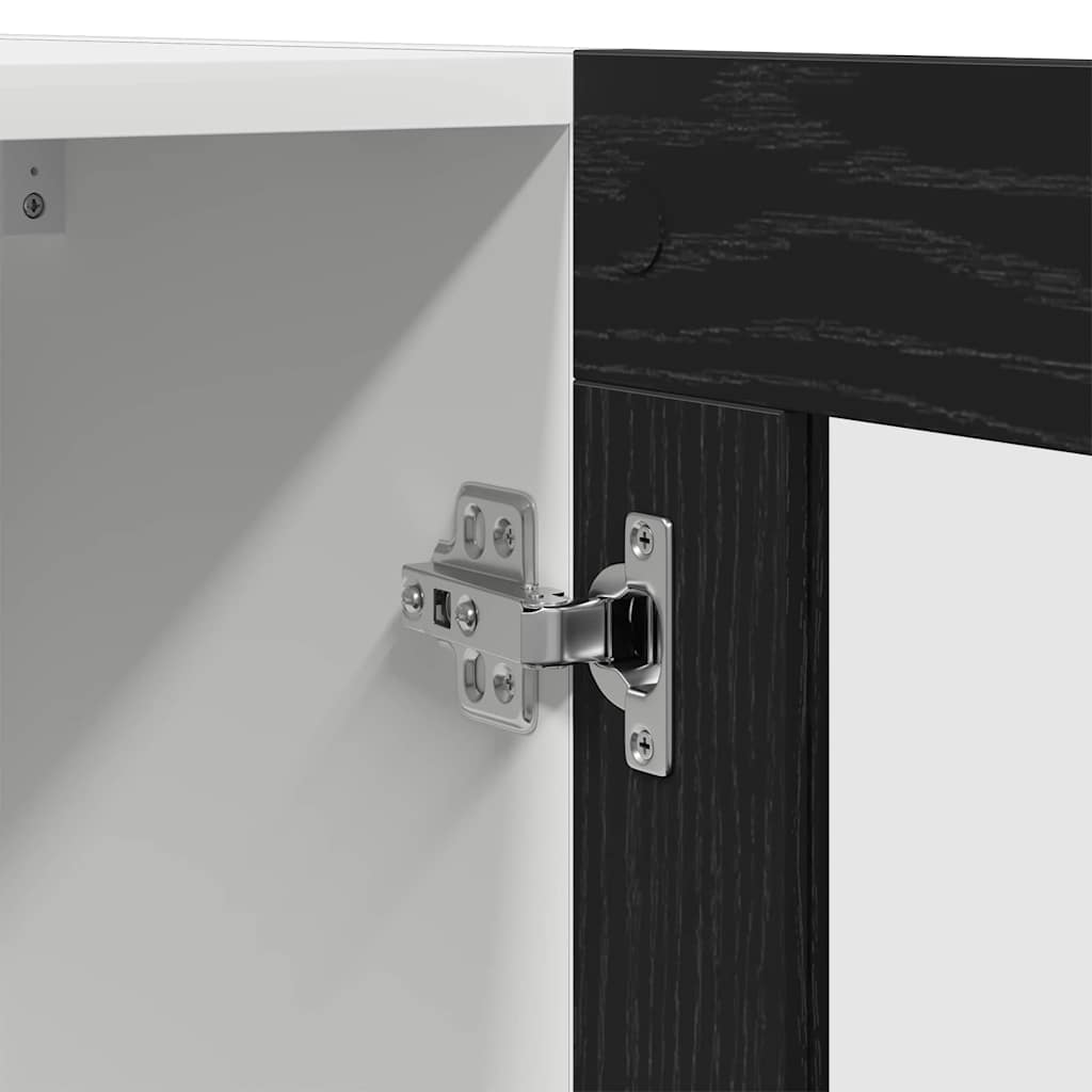 Armadietto di vetro appeso Riga Rovere nero 60 x 31 x 60 cm