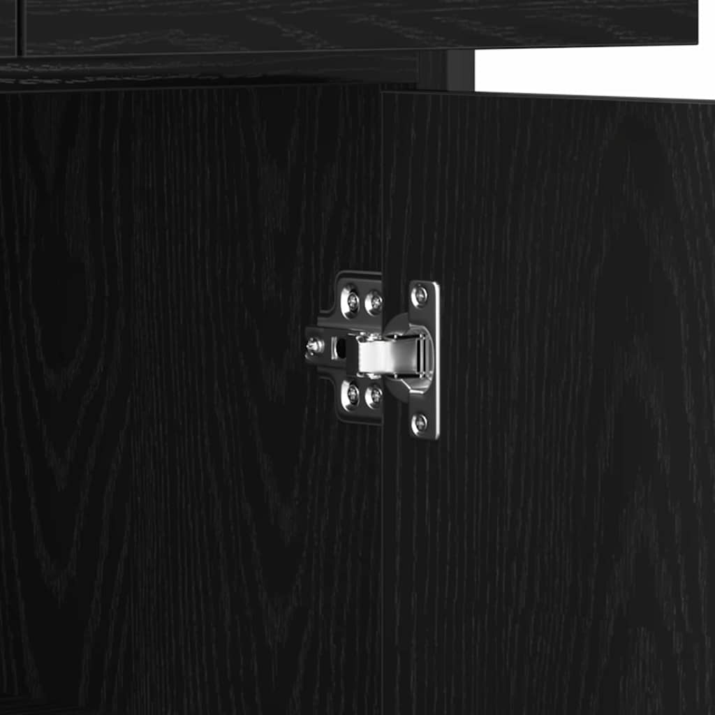 Credenza Rovere nero 70 x 30 x 80 cm Legno multistrato