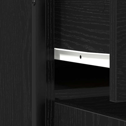 Credenza Rovere Nero 70 x 30 x 80 cm Legno multistrato | homemem39