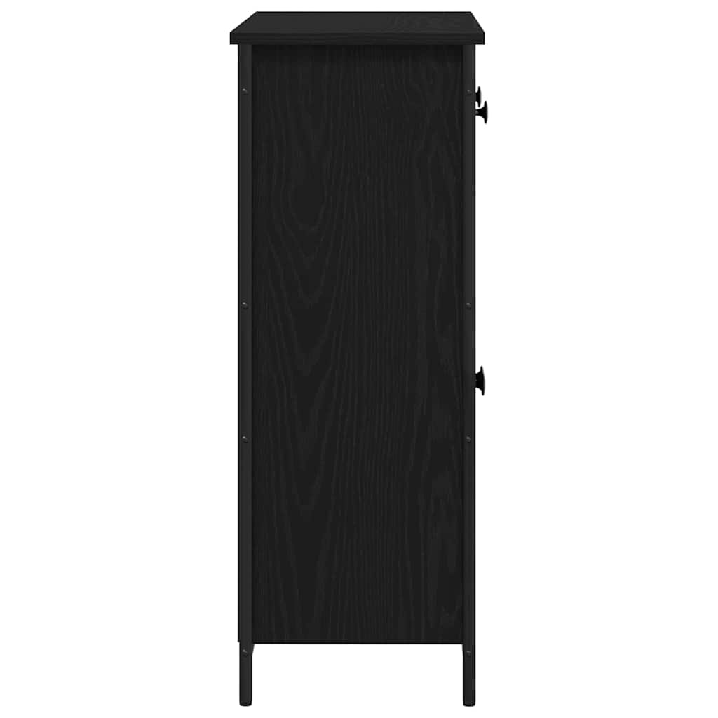 Credenza Rovere nero 70 x 30 x 80 cm Legno multistrato