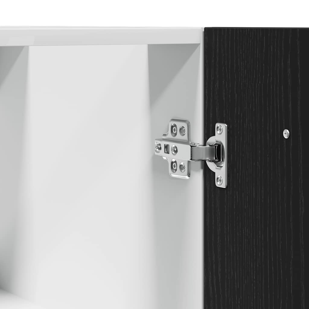 Mobile Base Rovere Nero 60x46x81,5 cm Legno Ingegnerizzato