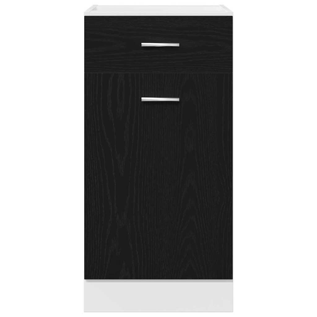 Armadietto inferiore con cassetto Rovere nero 40 x 46 x 81.5 cm