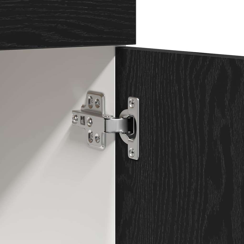 Armadio Base con Cassetto Riga Rovere nero 60 x 46 x 81,5 cm