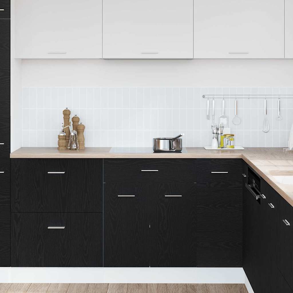 Armadio Base con Cassetto Riga Rovere nero 60 x 46 x 81,5 cm