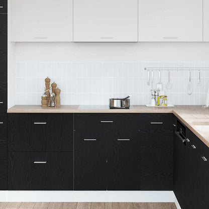 Armadio Base con Cassetto Riga Rovere nero 60 x 46 x 81,5 cm