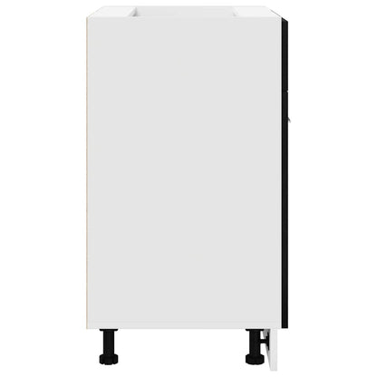 Armadio Base con Cassetto Riga Rovere nero 60 x 46 x 81,5 cm