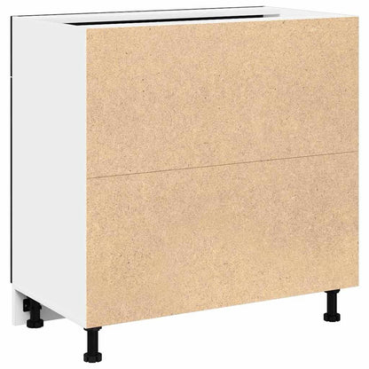 Armadietto con Cassetto Riga Rovere nero 80 x 46 x 81,5 cm