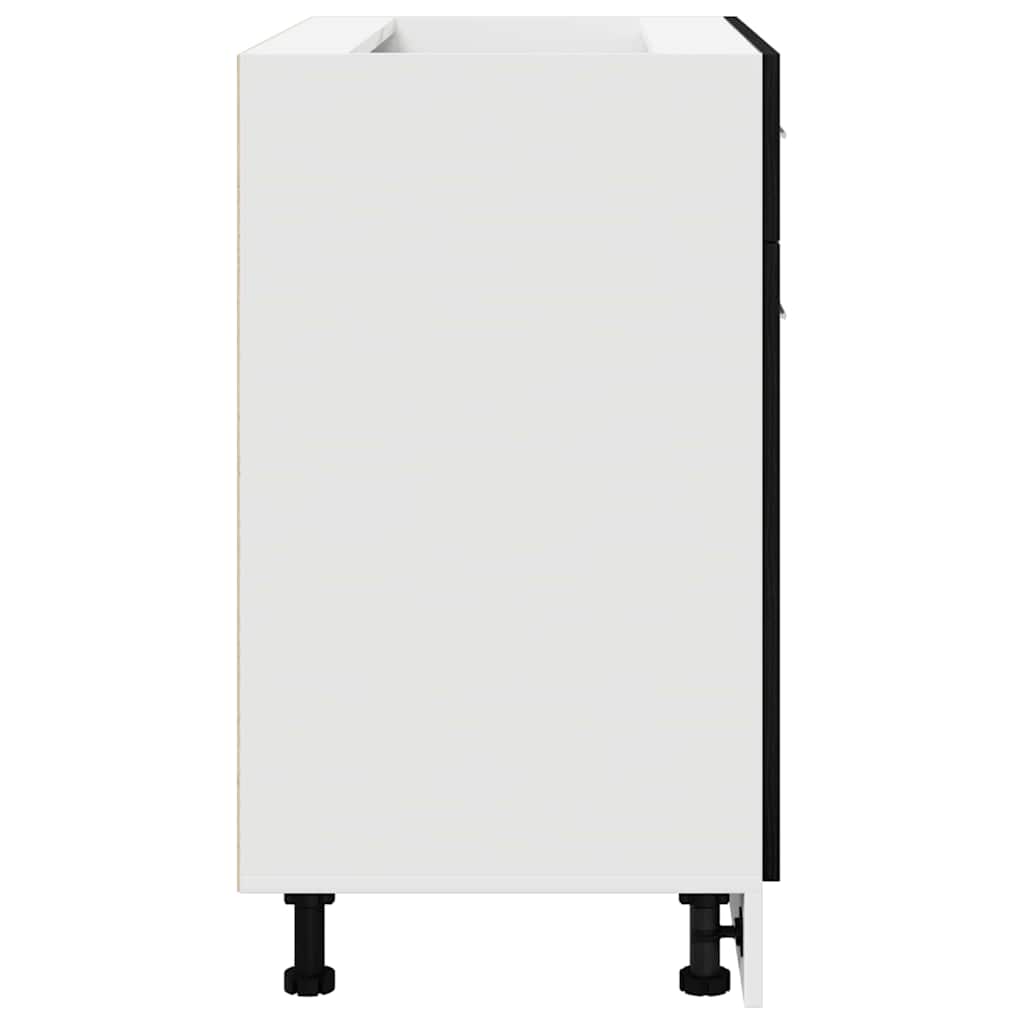 Armadietto con Cassetto Riga Rovere nero 80 x 46 x 81,5 cm