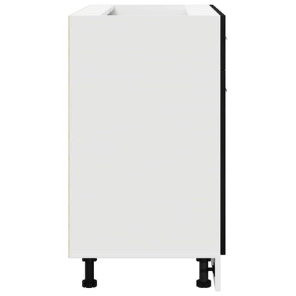 Armadietto con Cassetto Riga Rovere nero 80 x 46 x 81,5 cm