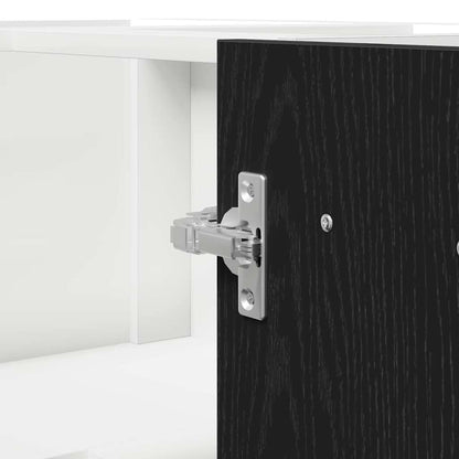 Armadio angolare in basso con lo scaffale Riga Rovere nero