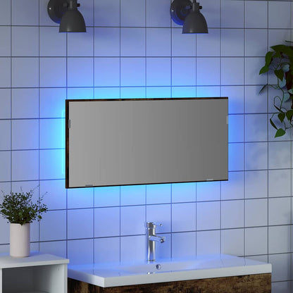 Specchio Marrone 80 x 37 cm Vetro e Legno Ingegnerizzato | homemem39