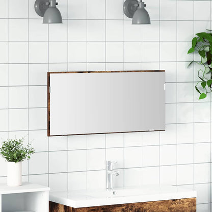 Specchio Marrone 80 x 37 cm Vetro e Legno Ingegnerizzato | homemem39
