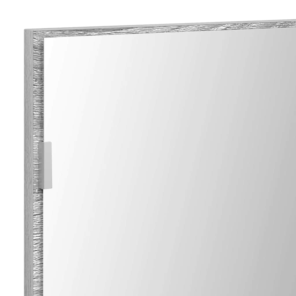 Specchio con luci a strisce a LED Grigio sonoma alto 80 x 37 cm | homemem39