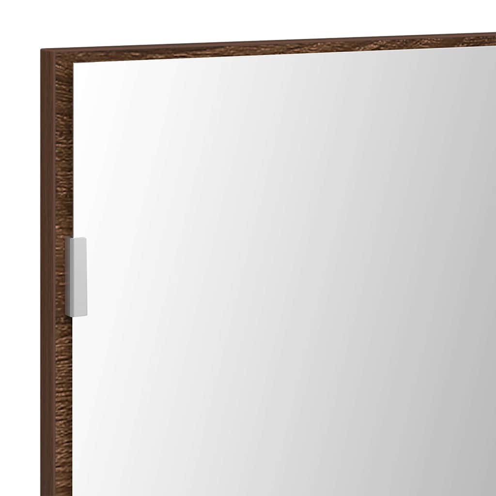 Specchio Rovere marrone 80 x 37 cm Vetro e Legno Ingegnerizzato | homemem39