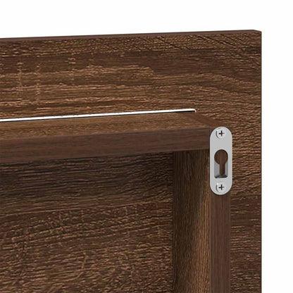 Specchio Rovere marrone 80 x 37 cm Vetro e Legno Ingegnerizzato | homemem39