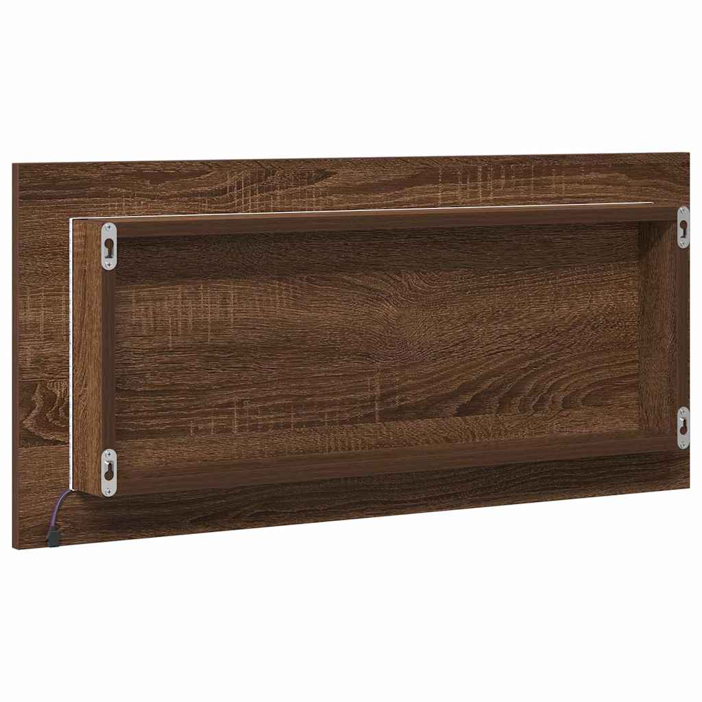 Specchio Rovere marrone 80 x 37 cm Vetro e Legno Ingegnerizzato | homemem39