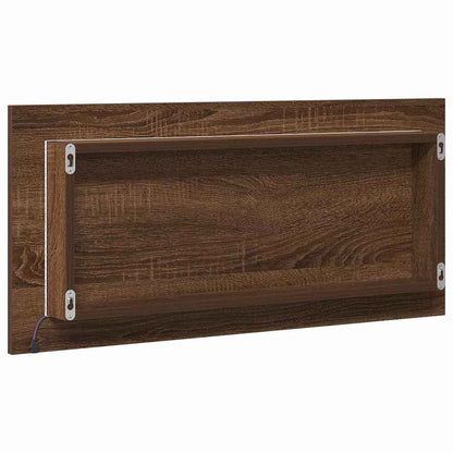 Specchio Rovere marrone 80 x 37 cm Vetro e Legno Ingegnerizzato | homemem39
