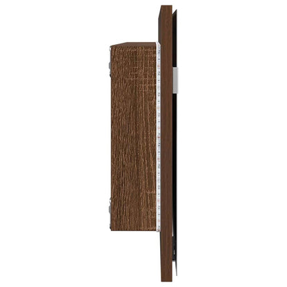 Specchio Rovere marrone 80 x 37 cm Vetro e Legno Ingegnerizzato | homemem39