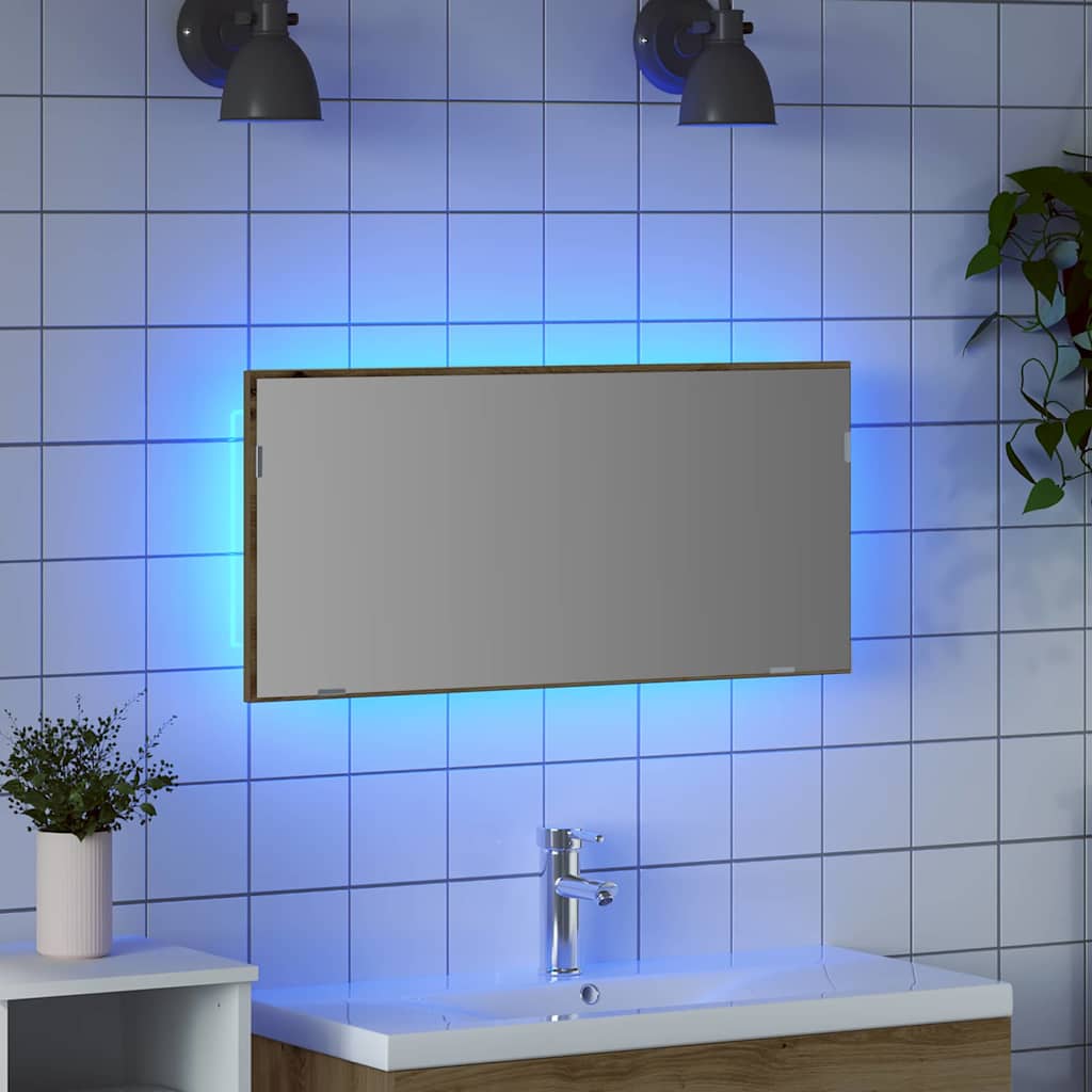 Specchio rovere artigianale 80 x 37 cm | homemem39