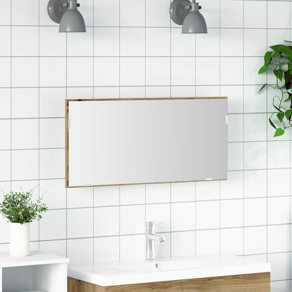 Specchio rovere artigianale 80 x 37 cm | homemem39